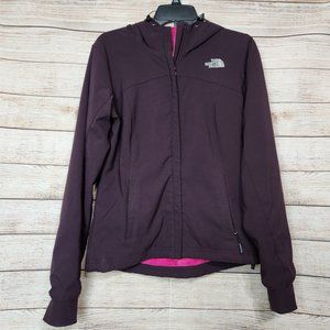 The North Face Womens Purple Pink Fleece Interior Hoodie Jacket Pockets XS/TP